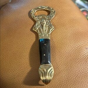 Vintage Thailand Wood & Brass Elephant Bottle opener